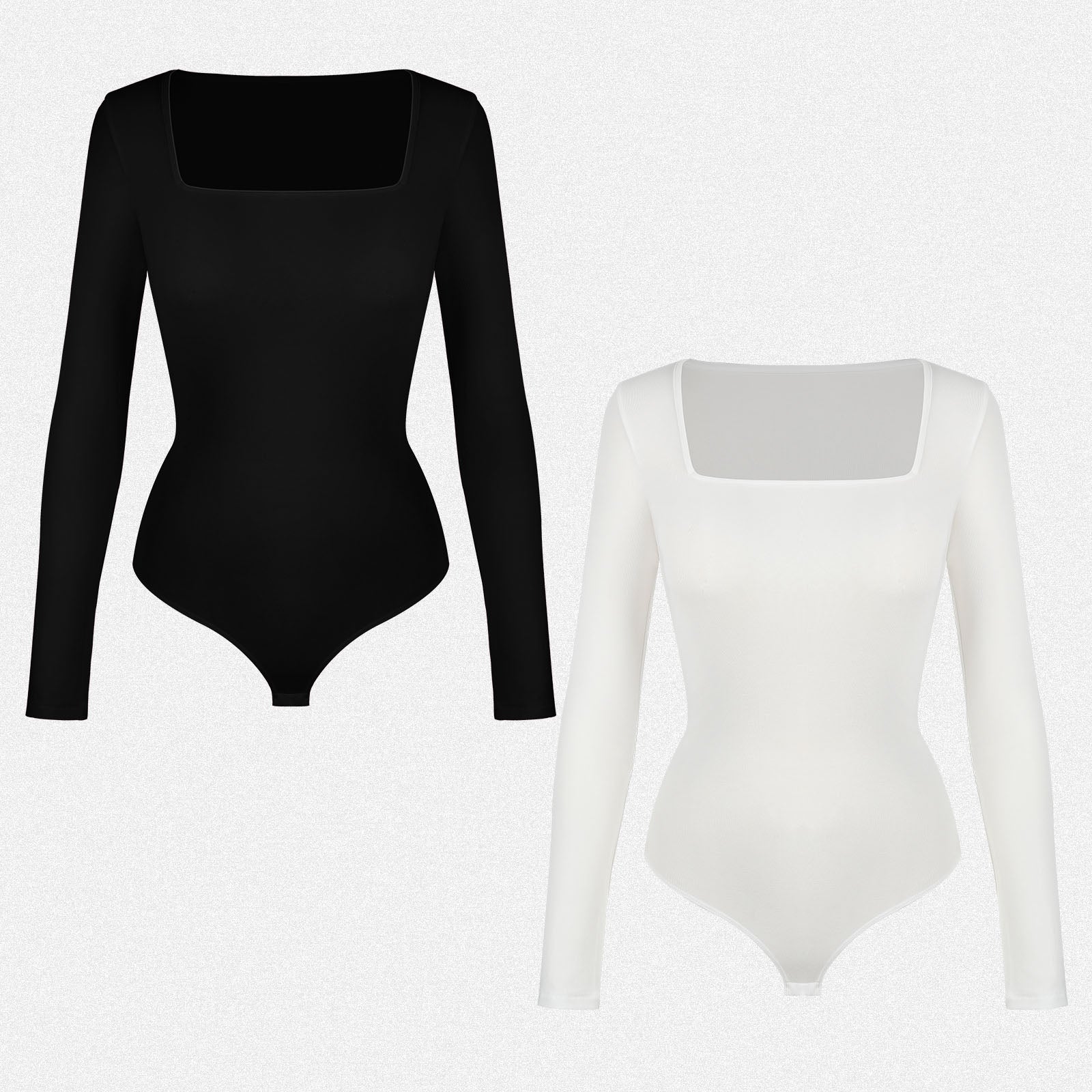 SHAPERIN Women’s 2 Piece Long Sleeve Stretch Bodysuit Set Tops