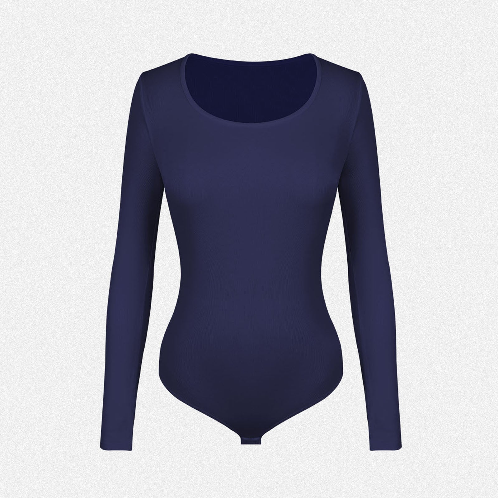Shaperin Round Neck Long Sleeve Bodysuit Top