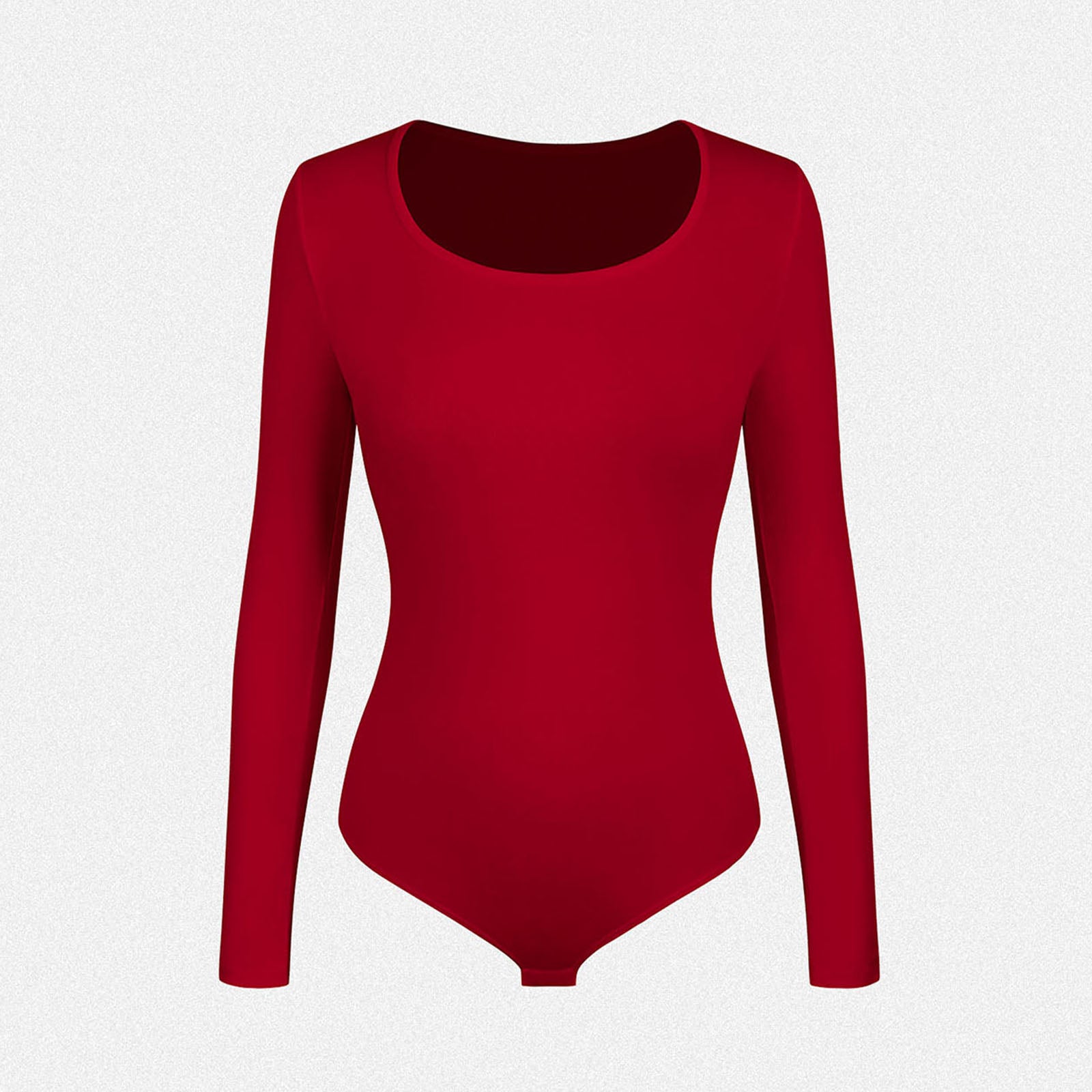 Shaperin Round Neck Long Sleeve Bodysuit Top
