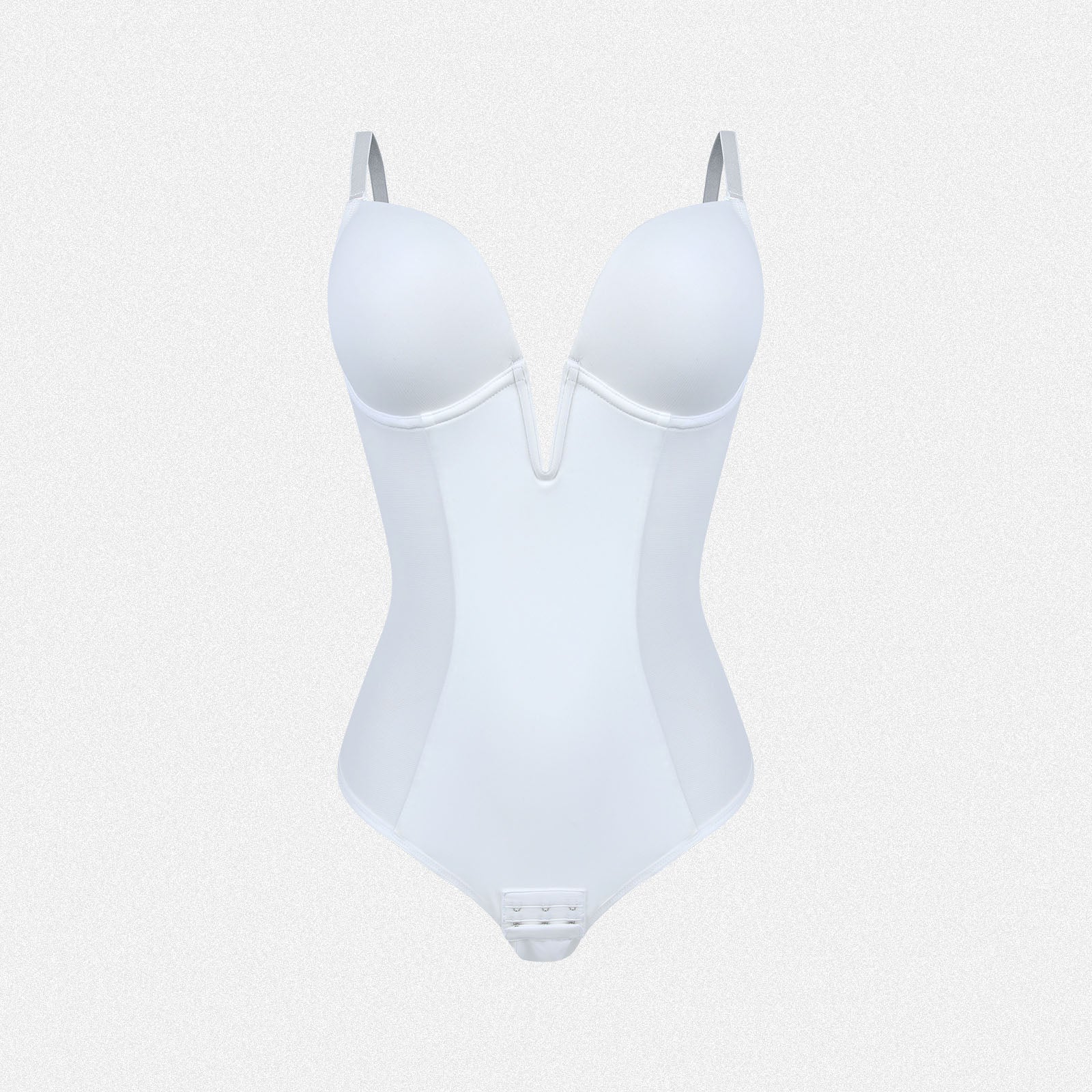 Shaperin Deep V Plunge Low Back Thong Shapewear Tummy Control Bodysuit