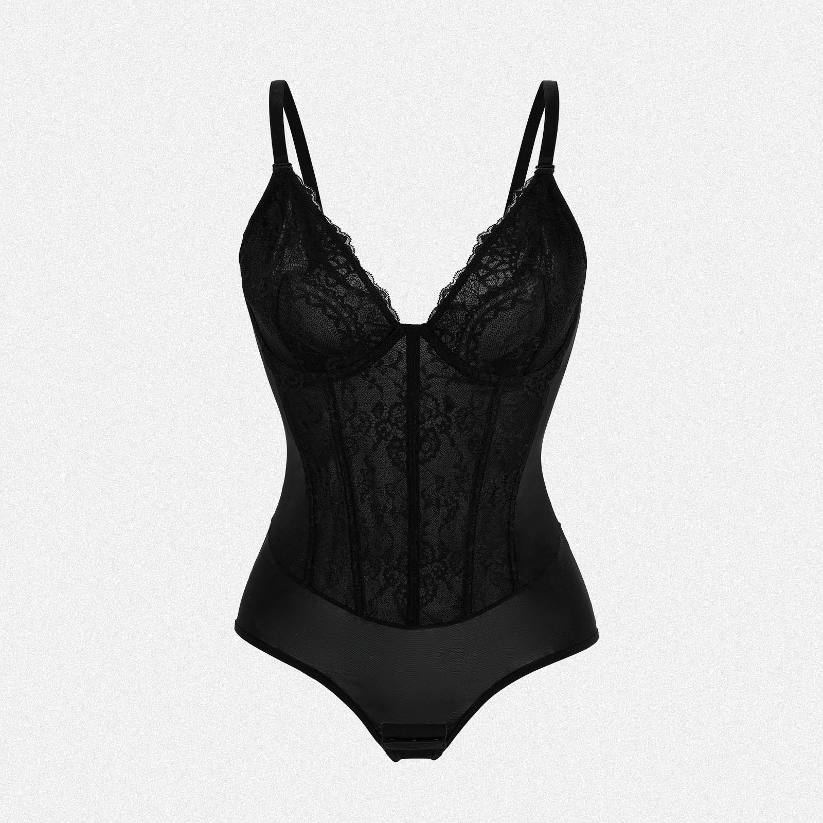 Shaperin Women’s Lace Shapewear Bodysuit – Tummy Control Corset Top