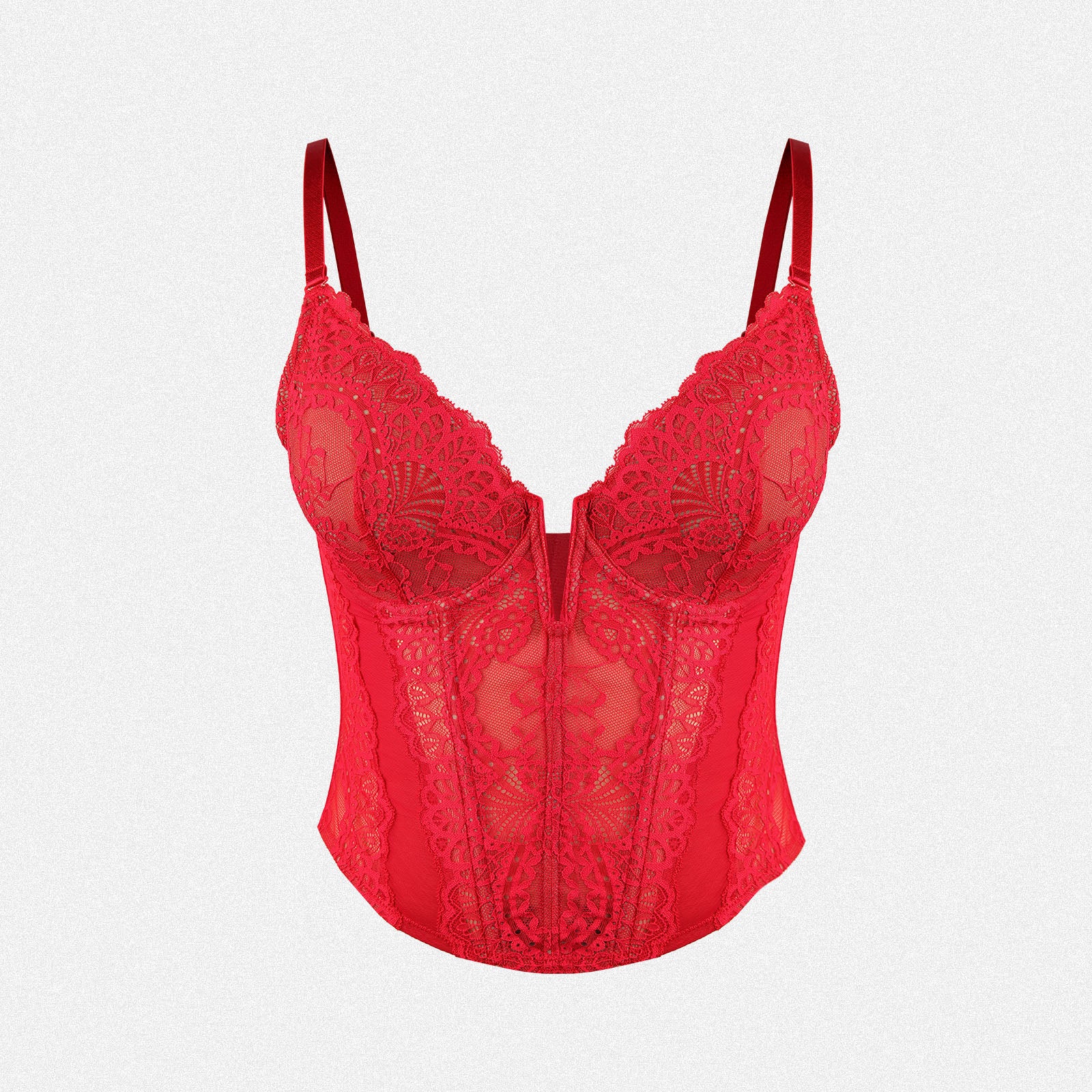 Shaperin Sexy Lace Bustier Crop Top with Underwire for Women Going Out