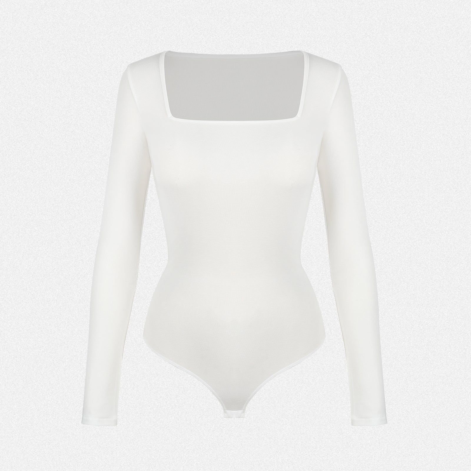 Shaperin Square Neck Long Sleeve Bodysuit Top