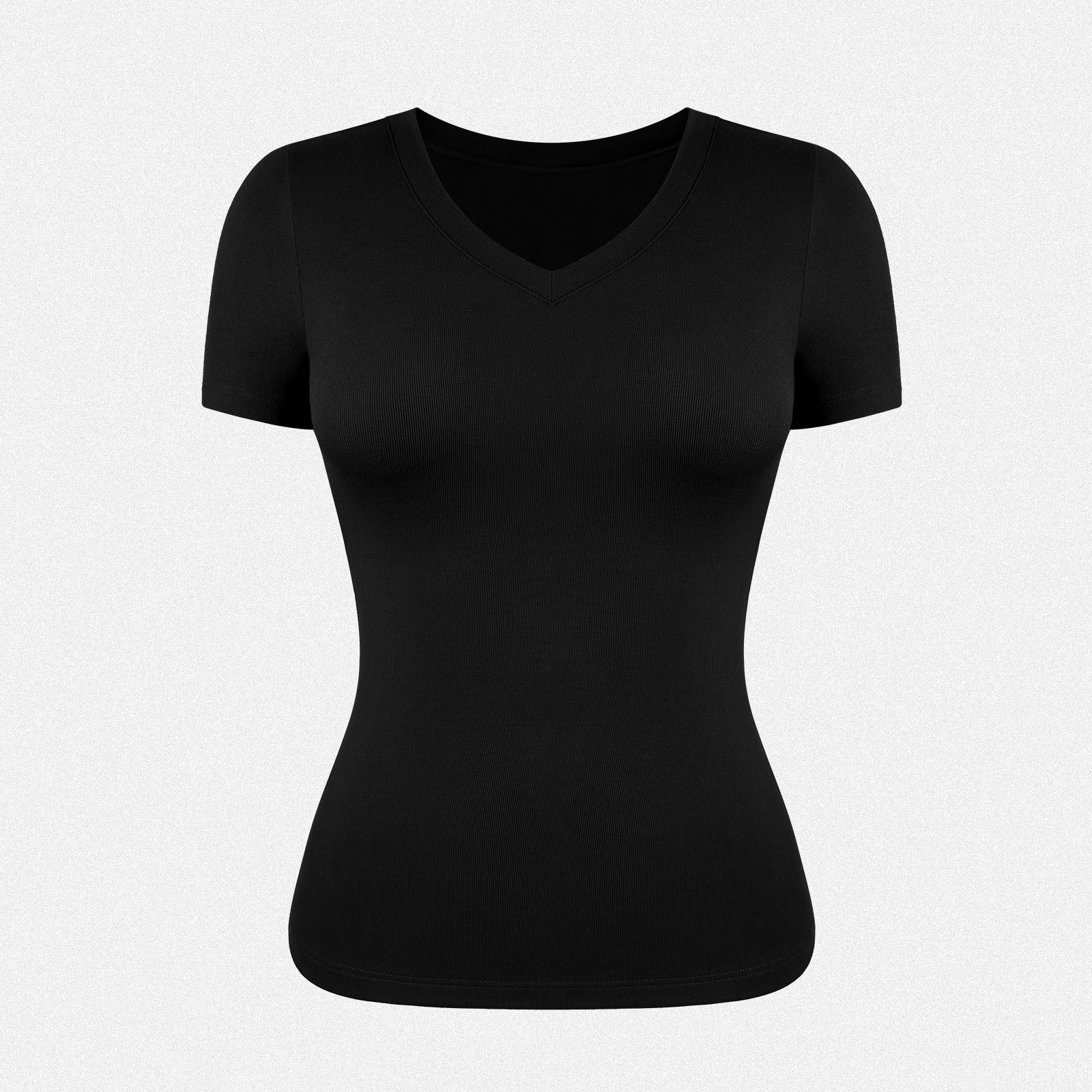 Shaperin Short Sleeve Crewneck Tops Slim Fit Blouse Round Neck T-Shirt