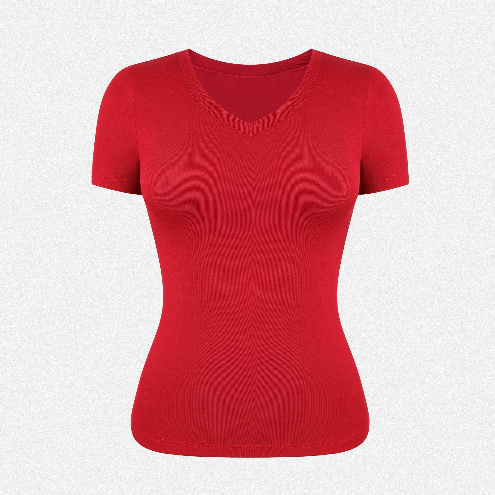 Shaperin Short Sleeve Crewneck Tops Slim Fit Blouse Round Neck T-Shirt