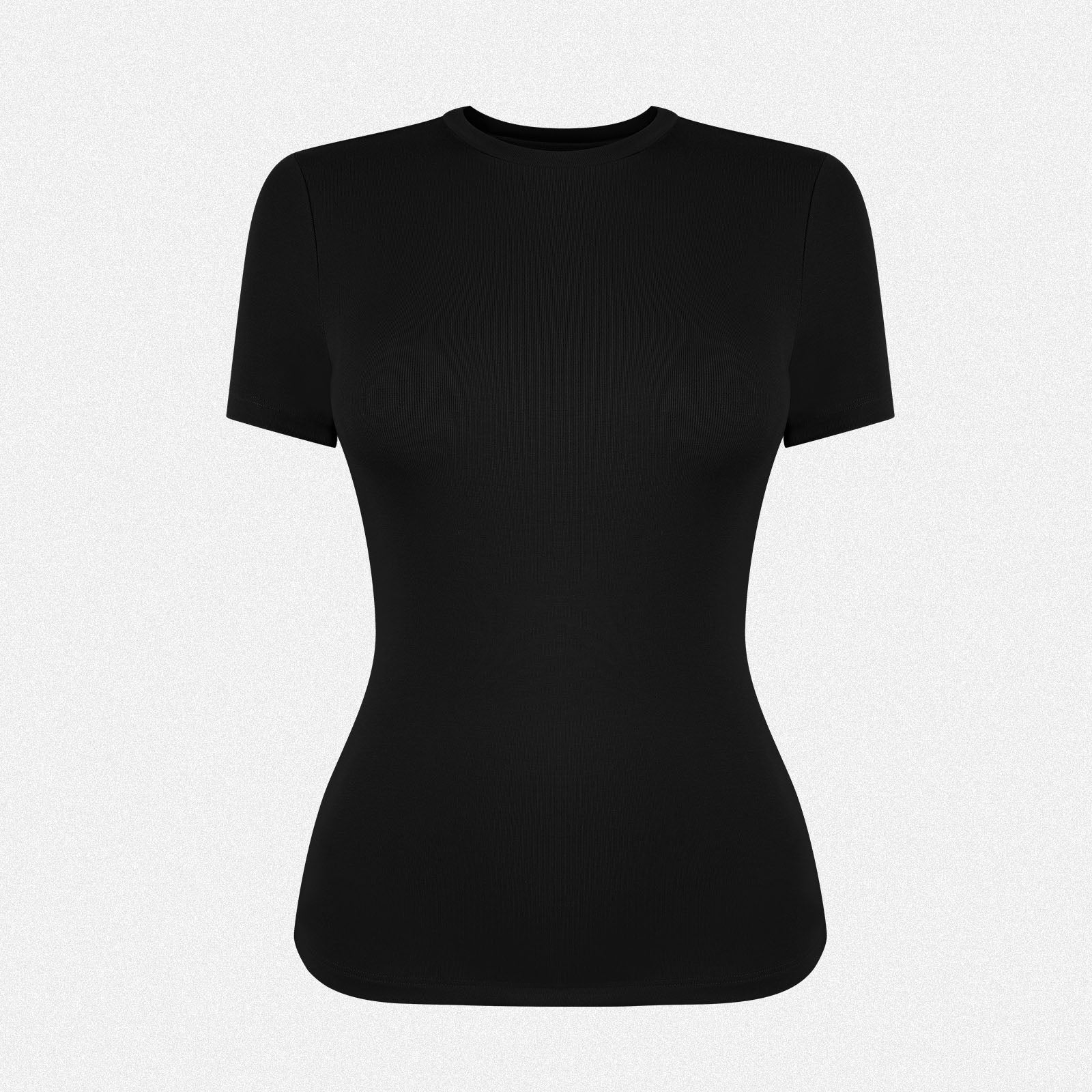 Shaperin Short Sleeve Slim Fit Blouse Round Neck T-Shirt Crewneck Tops