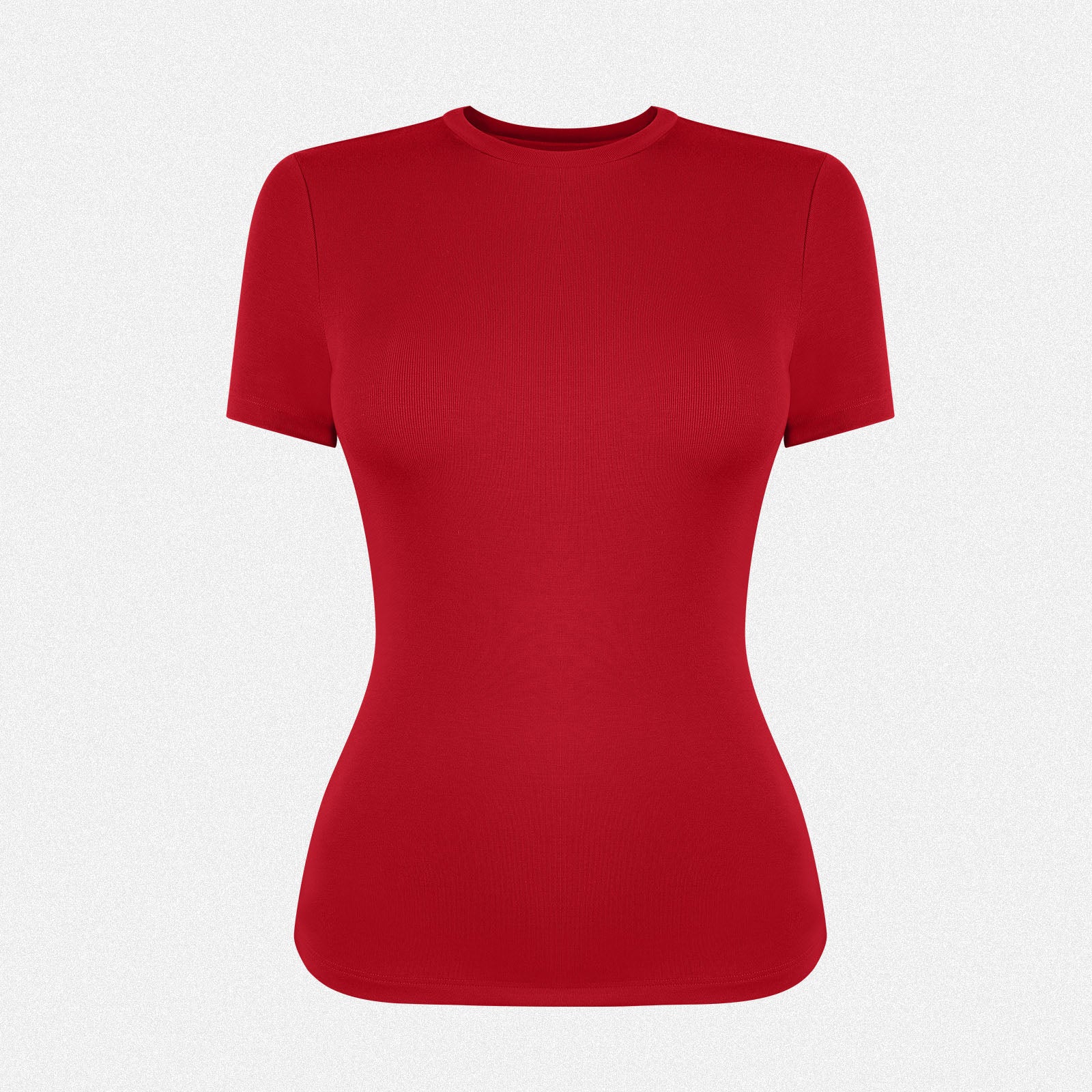 Shaperin Short Sleeve Slim Fit Blouse Round Neck T-Shirt Crewneck Tops