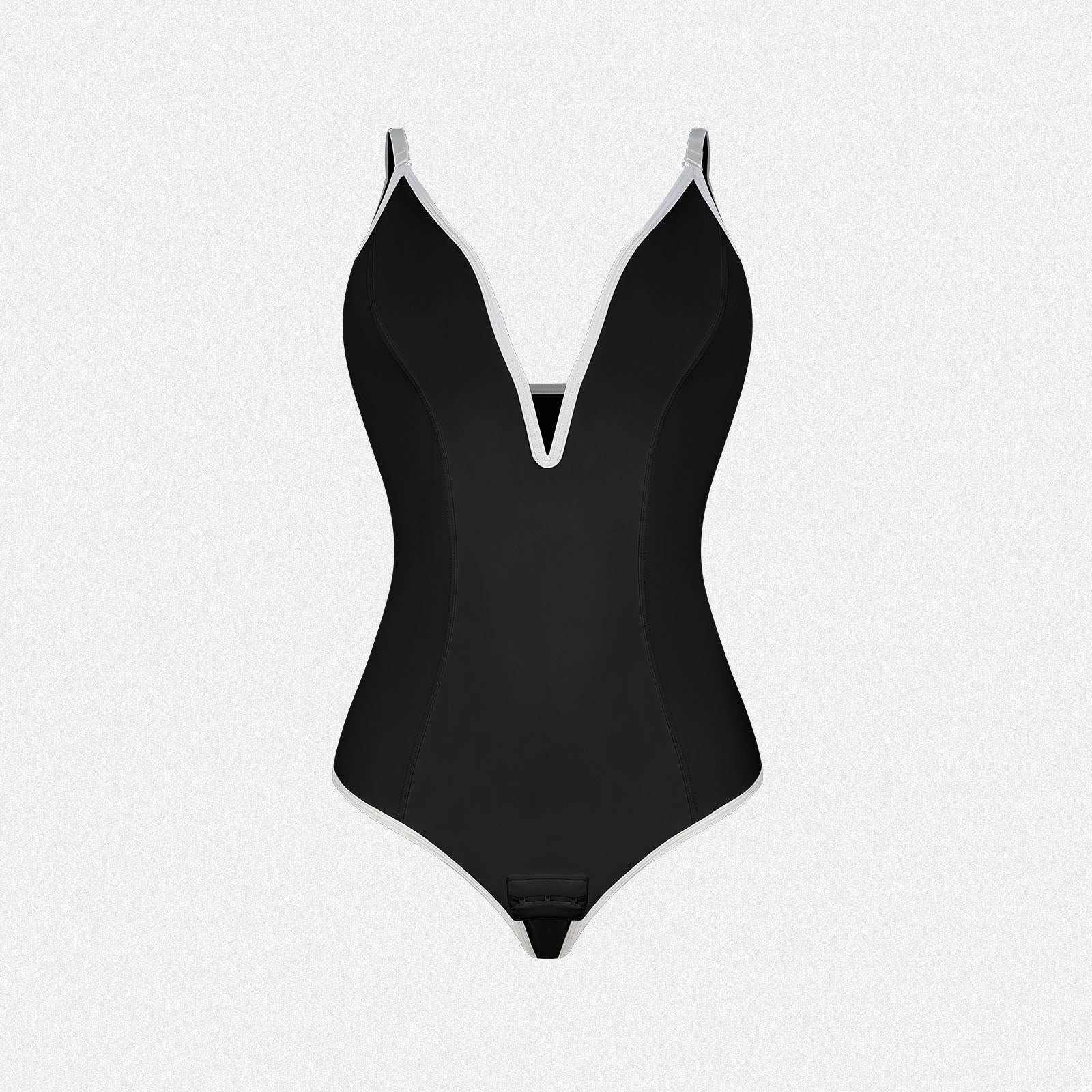 Shaperin Shapewear Bodysuit Deep V Neck Thong