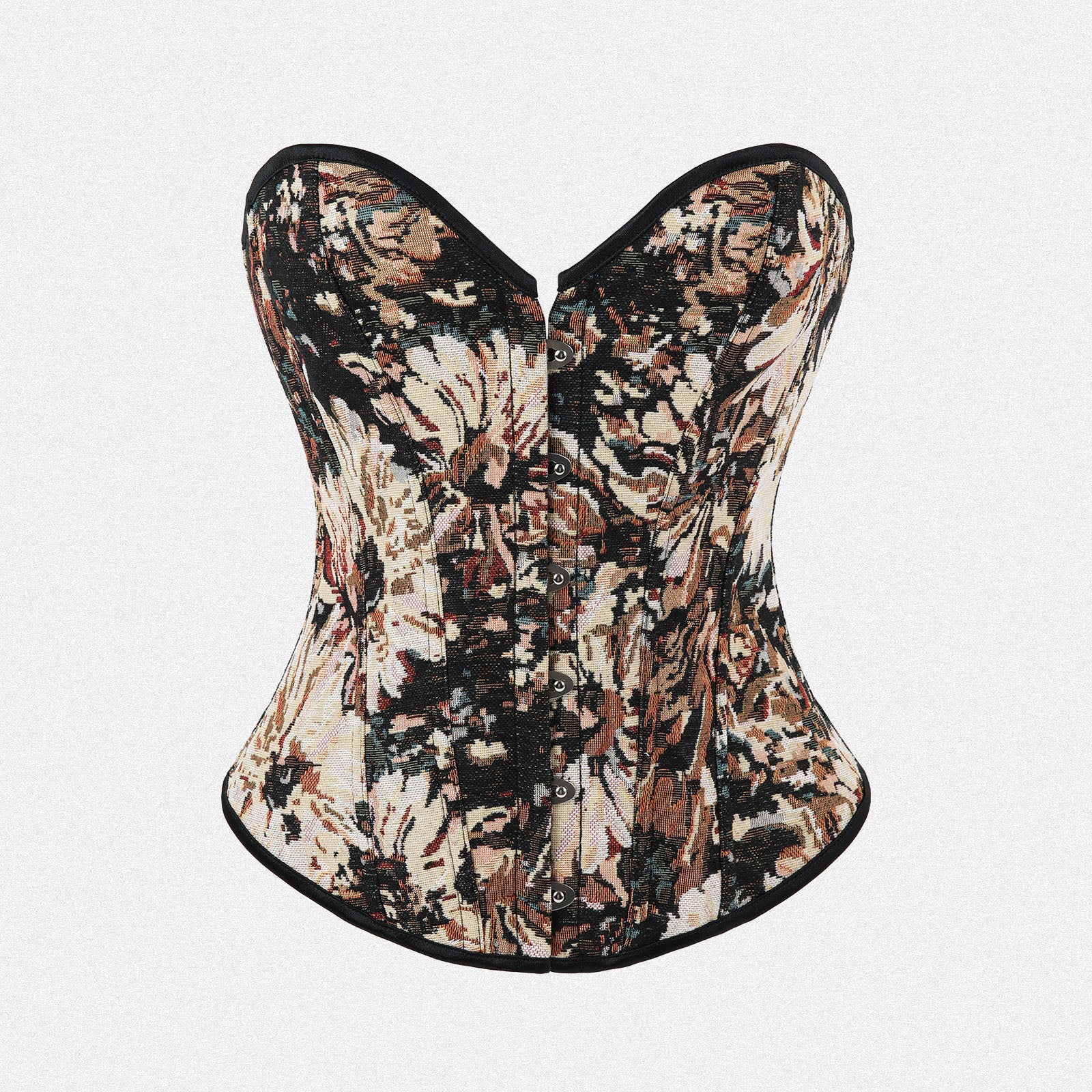 Shaperin Vintage Floral Denim Corset Top for Women Renaissance Bustier