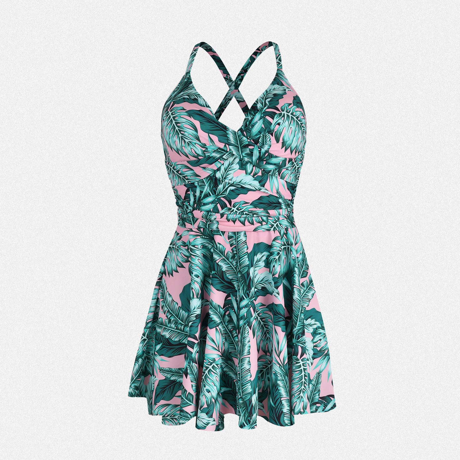Shaperin Tummy Control One Piece Skirted Slimming Swimsuit