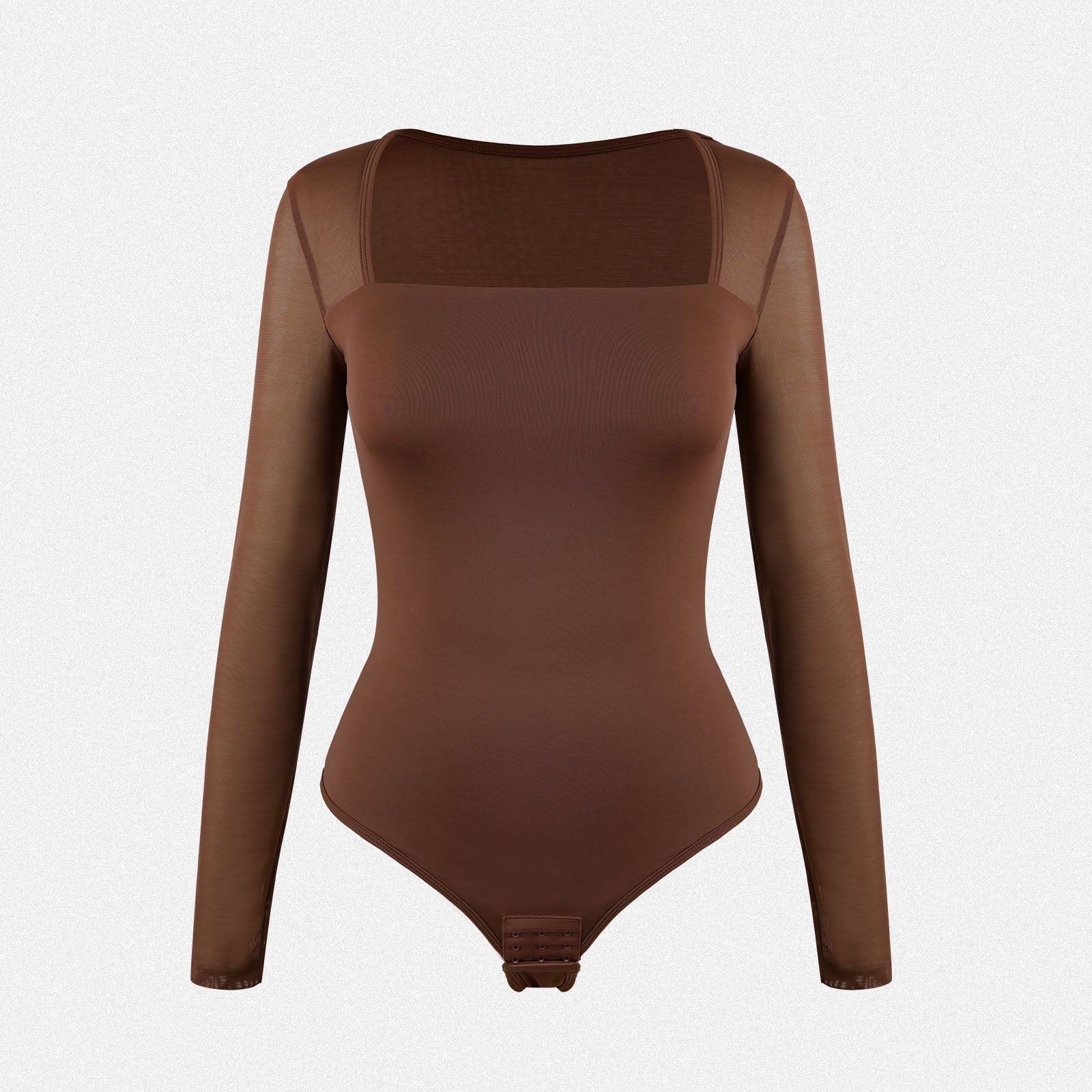 Shaperin Shaping Bodysuit Tops with Square Neck & Invisible Thong Back