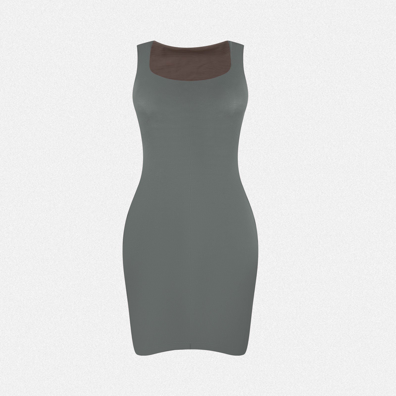 Shaperin Built in Shapewear Dress Square Neck Sleeveless