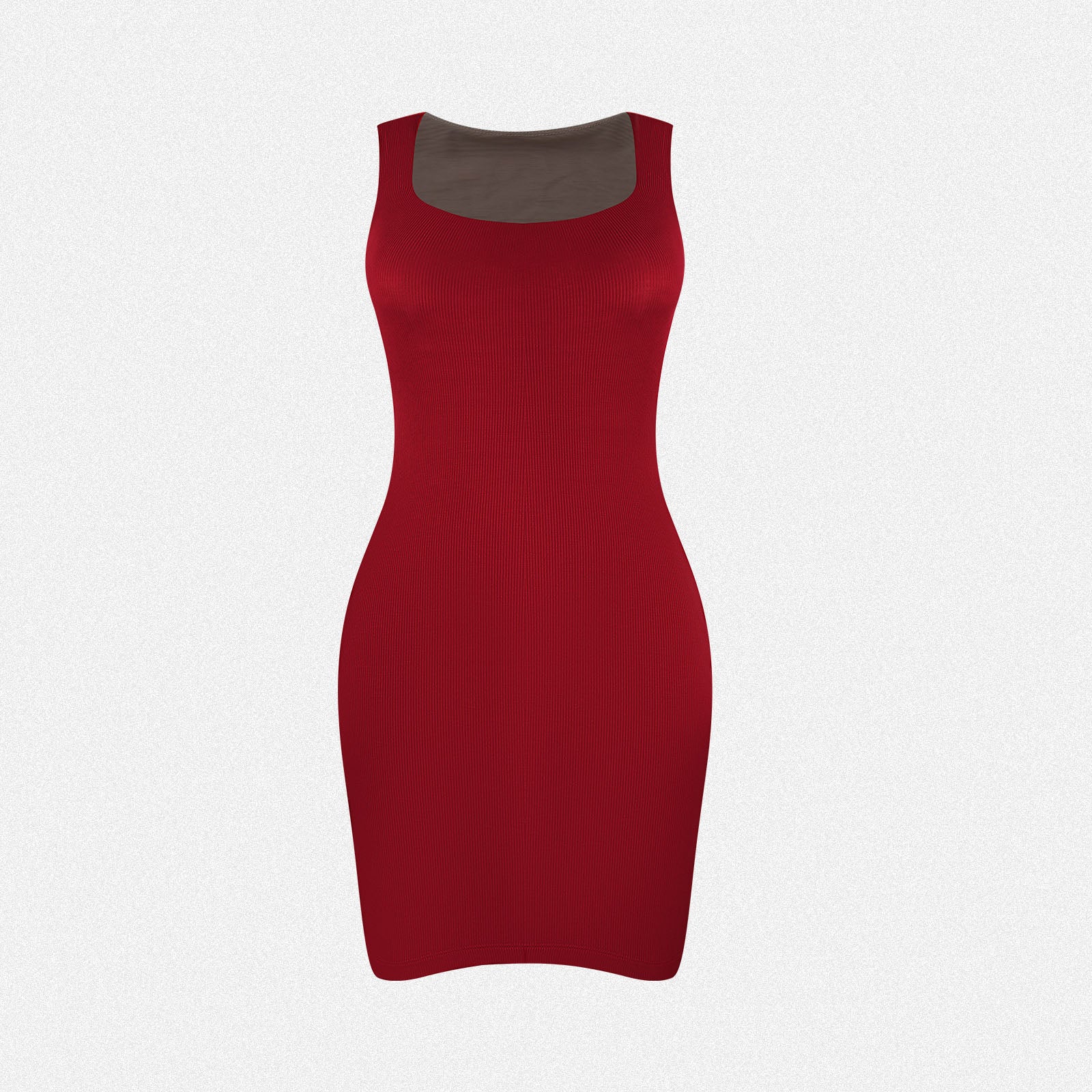 Shaperin Built in Shapewear Dress Square Neck Sleeveless