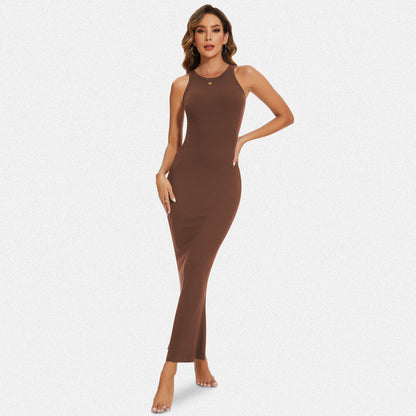 Shaperin Halter Neck Bodycon Maxi Dress