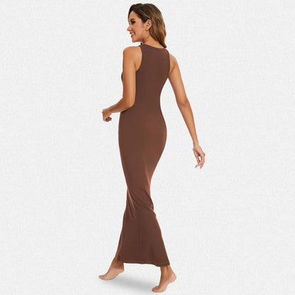 Shaperin Halter Neck Bodycon Maxi Dress