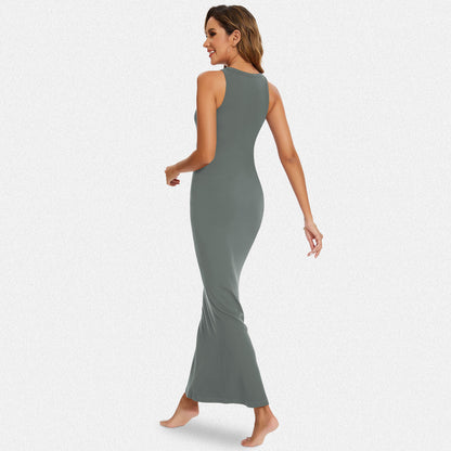 Shaperin Halter Neck Bodycon Maxi Dress