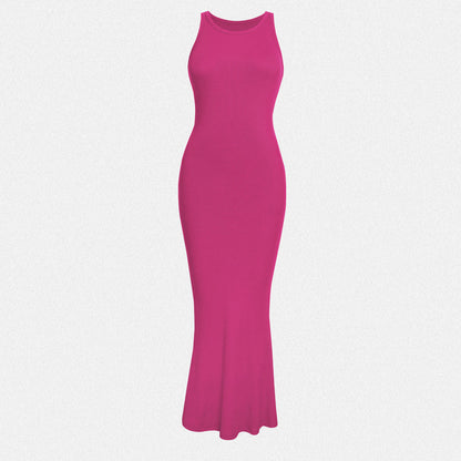 Shaperin Halter Neck Bodycon Maxi Dress