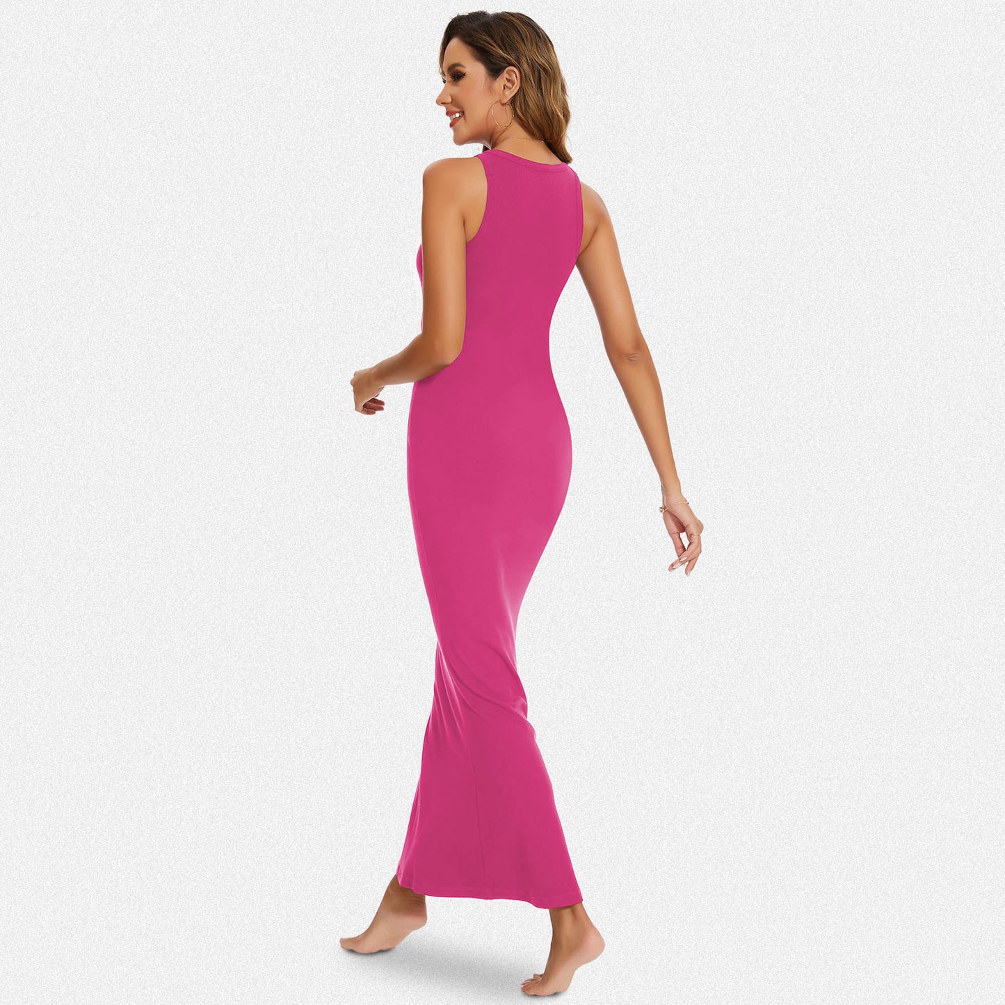 Shaperin Halter Neck Bodycon Maxi Dress