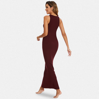 Shaperin Halter Neck Bodycon Maxi Dress