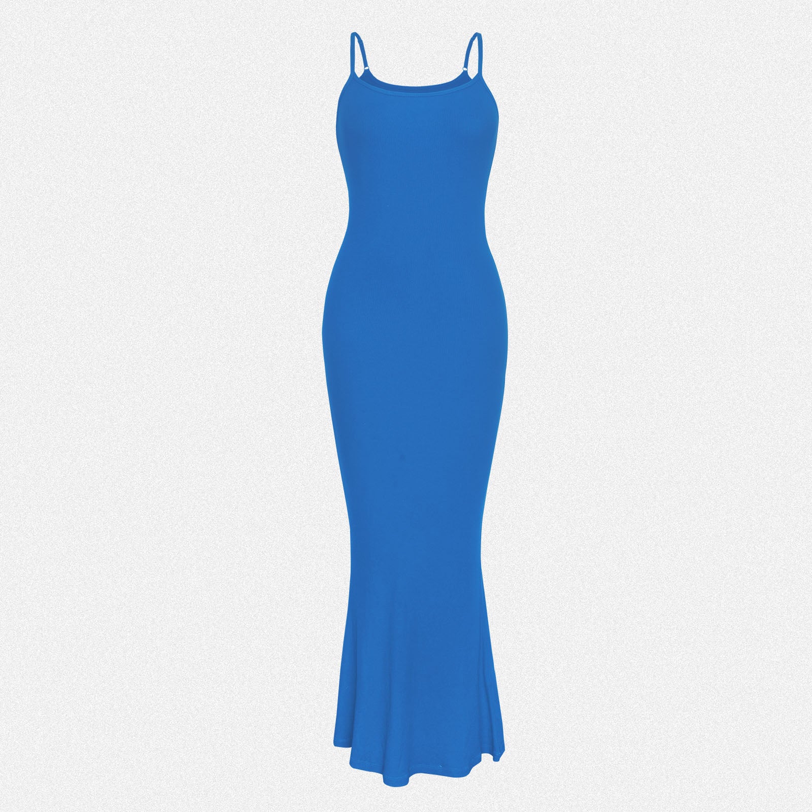 Shaperin Spaghetti Strap Ribbed Bodycon Maxi Dress Blue / L Shaperin Spaghetti Strap Ribbed Bodycon Maxi Dress Blue / L