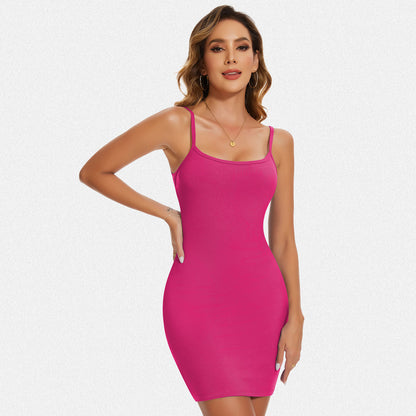 Shaperin Backless Ribbed Mini Dresses