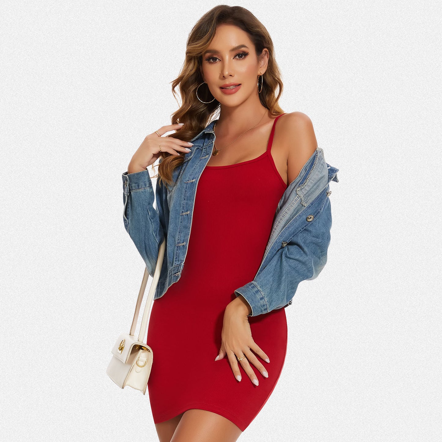 Shaperin Backless Ribbed Mini Dresses