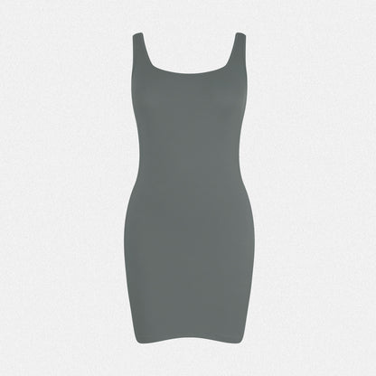 Shaperin Sqaure Neck Bodycon Mini Dress