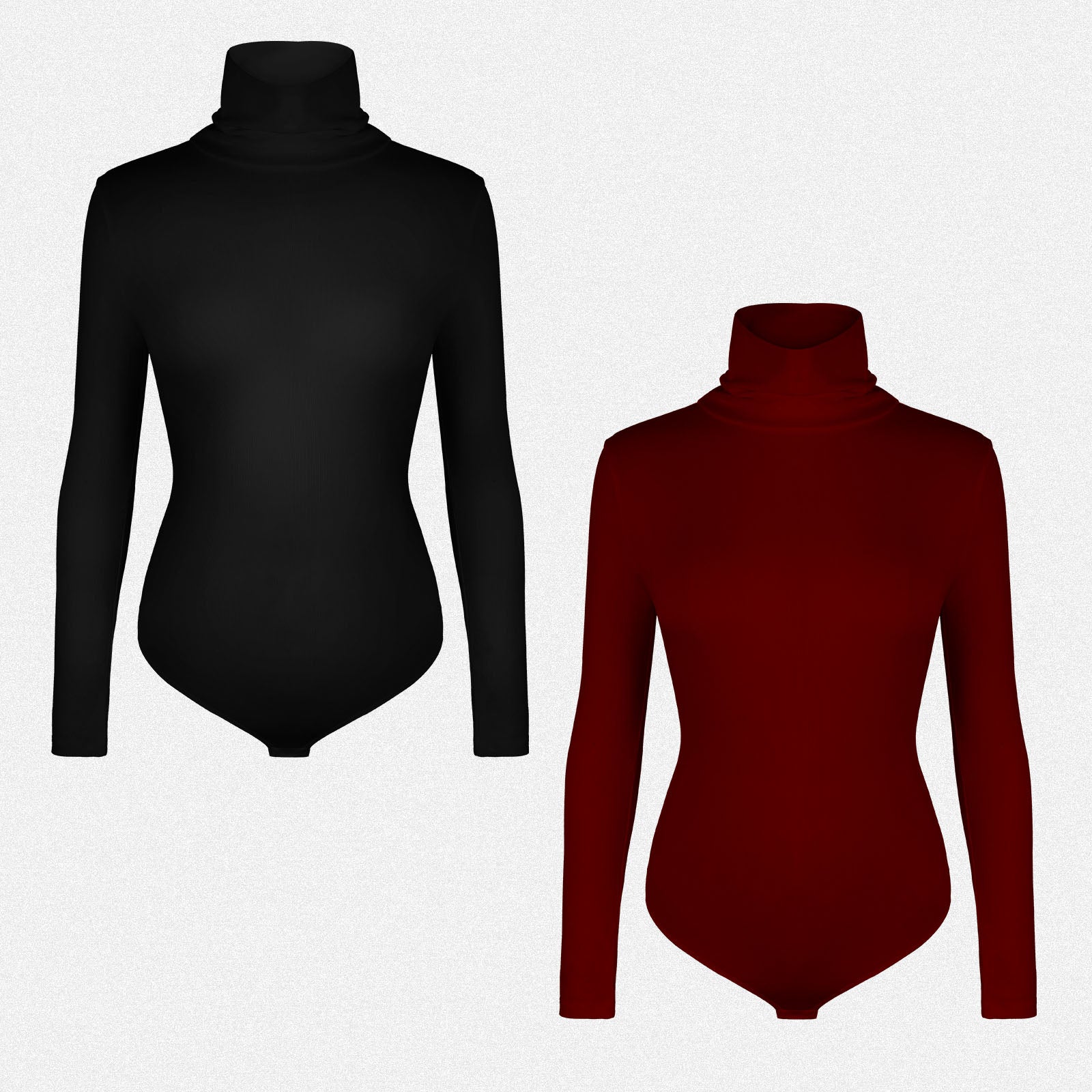 SHAPERIN 2 Piece Long Sleeve Bodysuit for Women Stretch Leotard Top