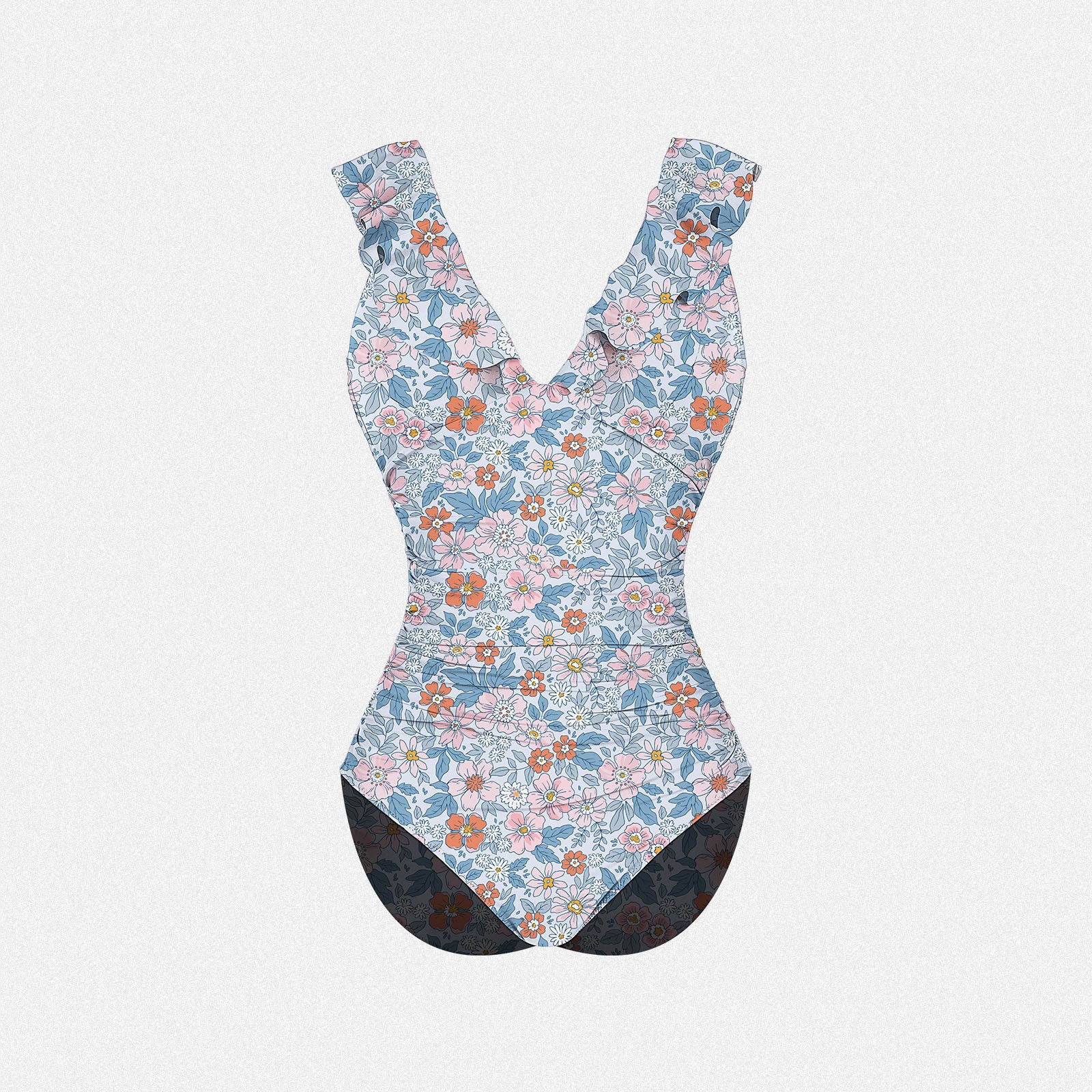 Shaperin Ruffle One Piece Swimsuits Tummy Control Bathing Suit