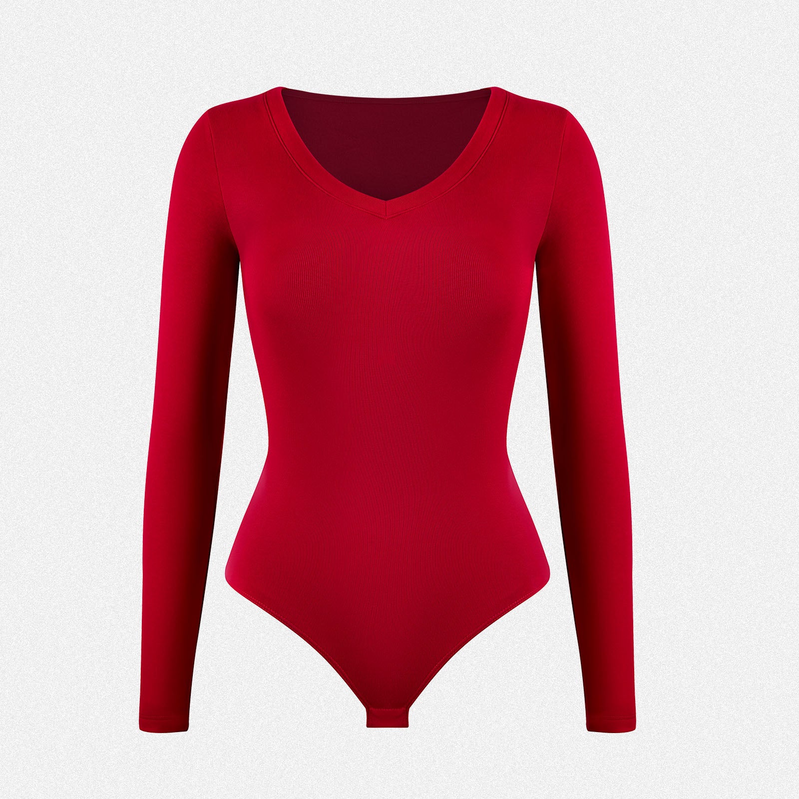 SHAPERIN Women’s V Neck Long Sleeve Ribbed Fleece Bodysuit Thermal Top