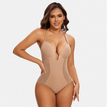 Shaperin Backless U Plunge Sculpting Butt-Lifting Shapewear Bodysuit