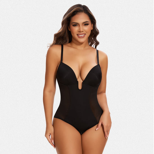 Shaperin Backless U Plunge Sculpting Butt-Lifting Shapewear Bodysuit