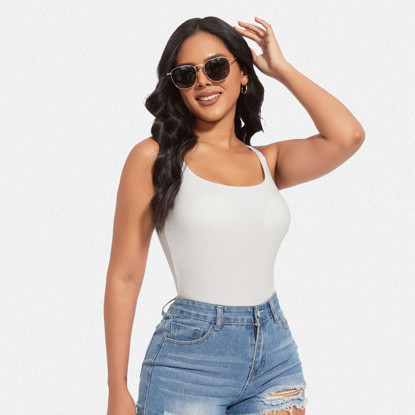 Shaperin Built-In Shapewear Bodysuit 3-In-1 Camisole Tank Top