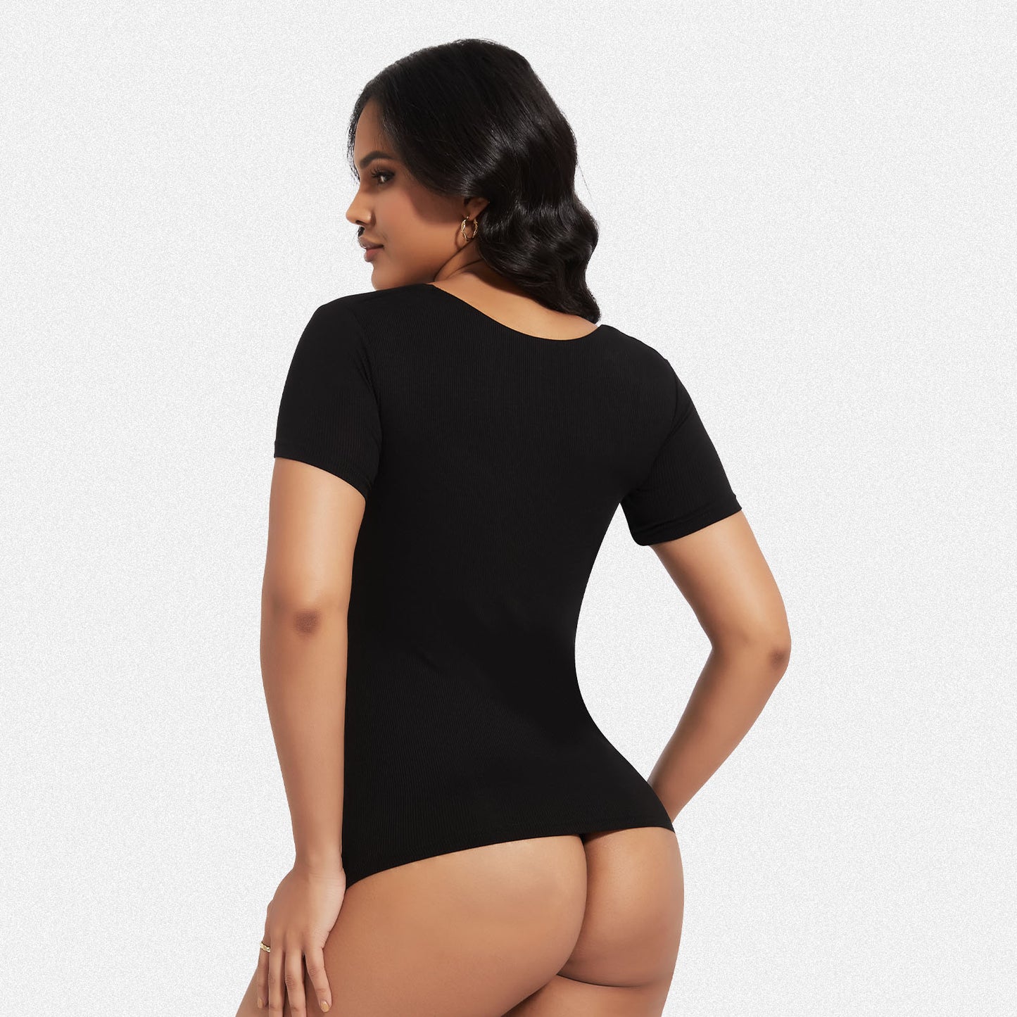 Shaperin Built-In Shapewear Bodysuit 3-In-1 Short Sleeve Top