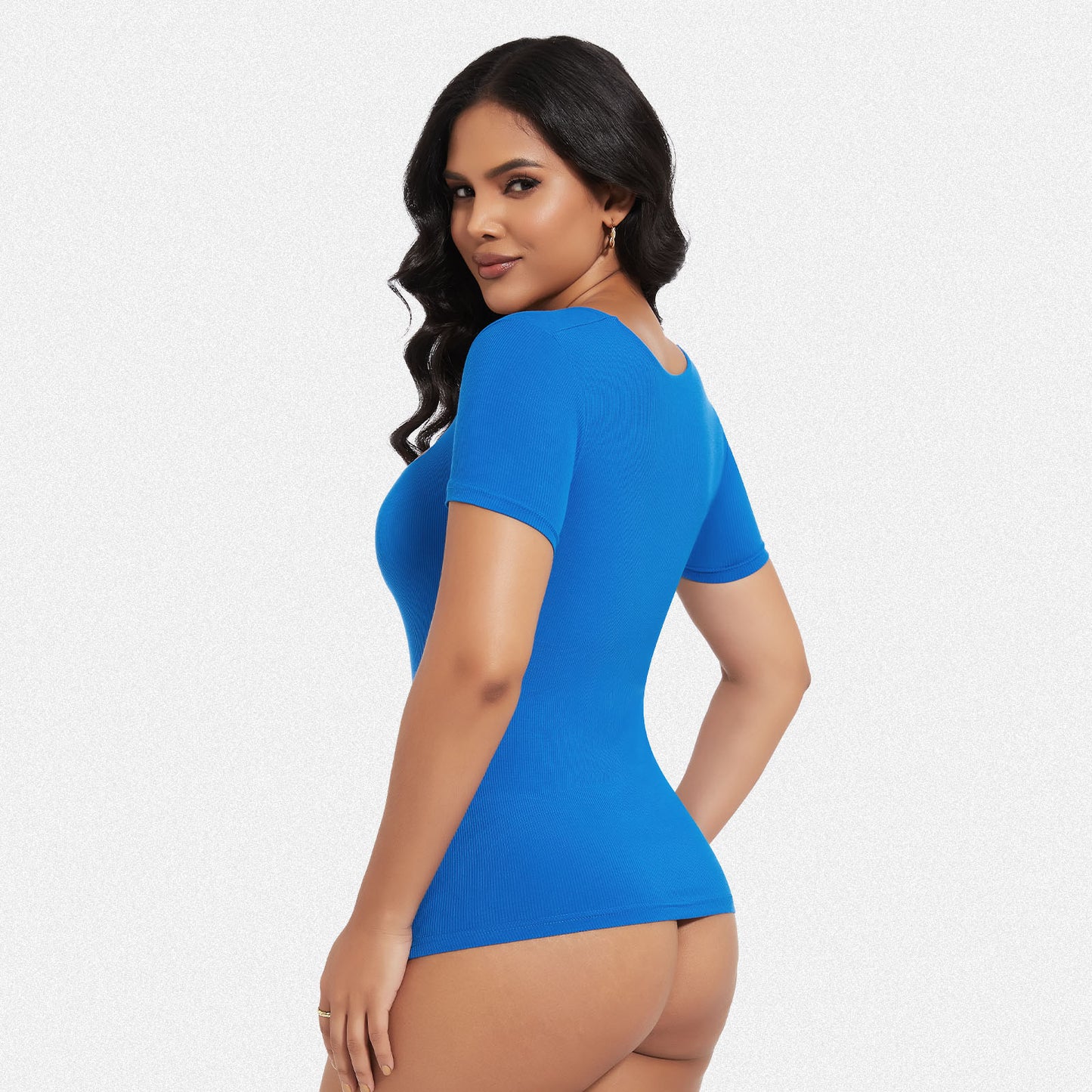 Shaperin Built-In Shapewear Bodysuit 3-In-1 Short Sleeve Top