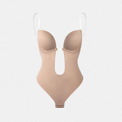 Shaperin Deep V Seamless Thong Backless Bodysuit