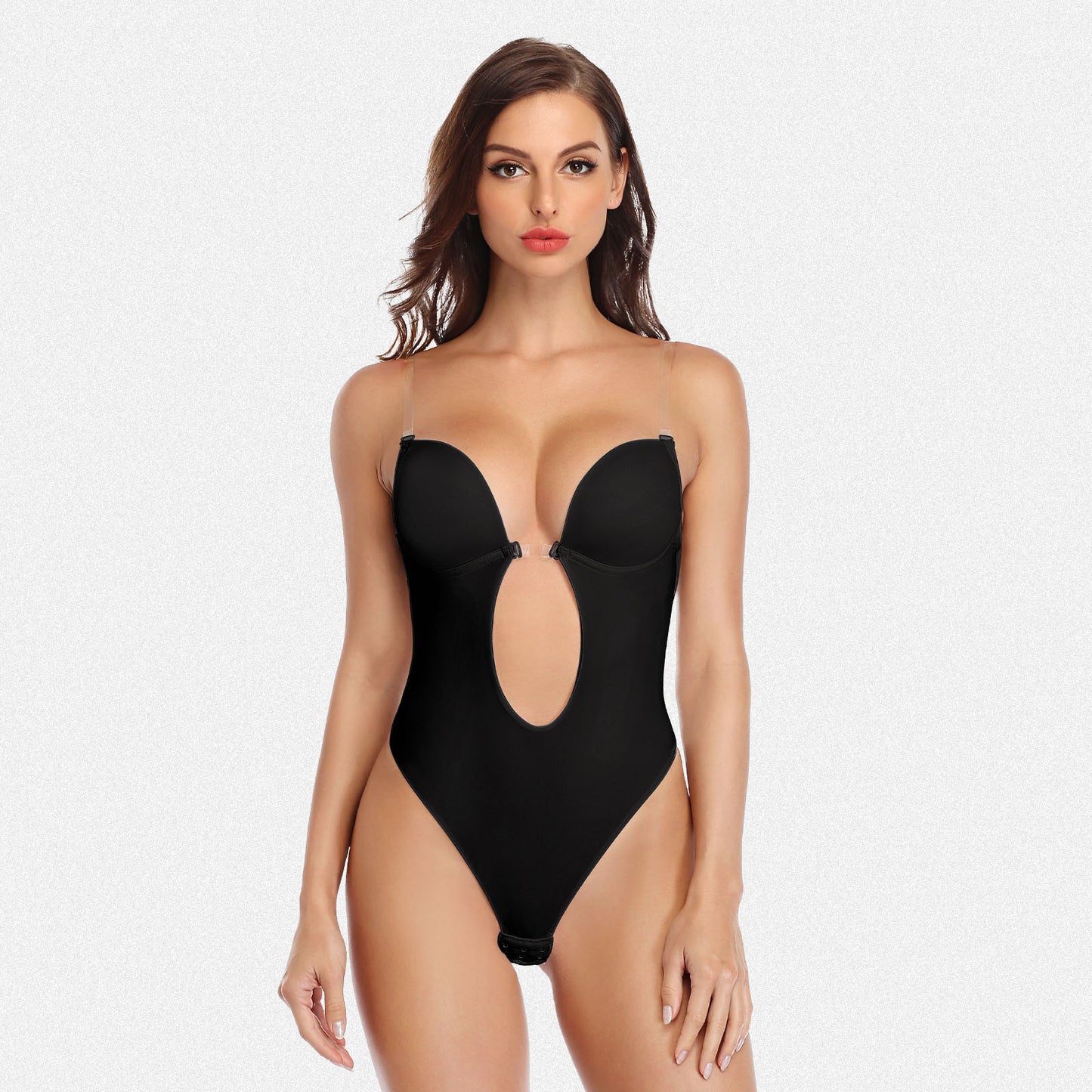 Shaperin Deep V Seamless Thong Backless Bodysuit