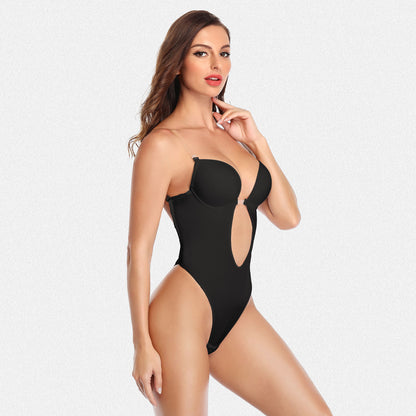 Shaperin Deep V Seamless Thong Backless Bodysuit