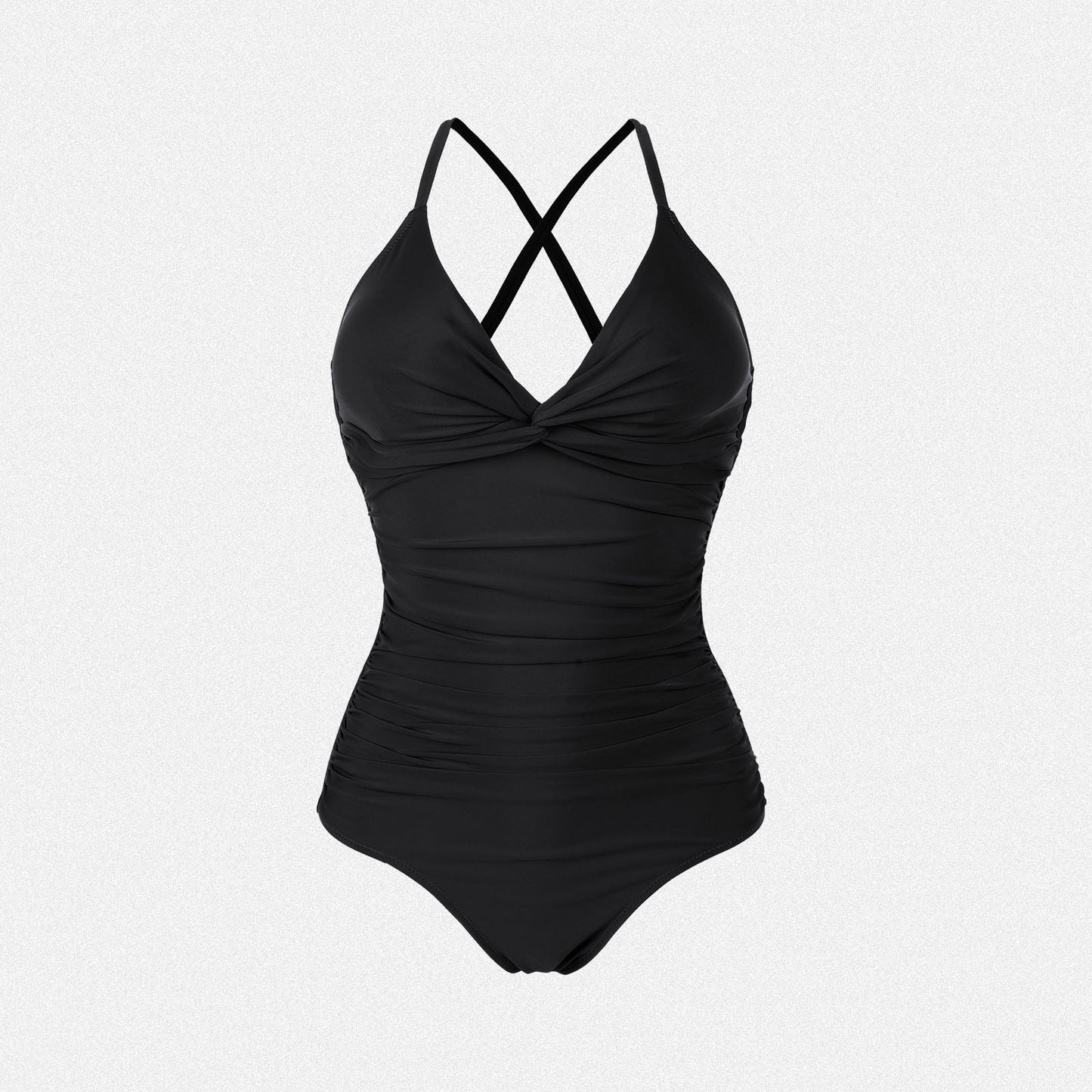 Shaperin Tummy Control One Piece Cross Back Slimming Swimsuit