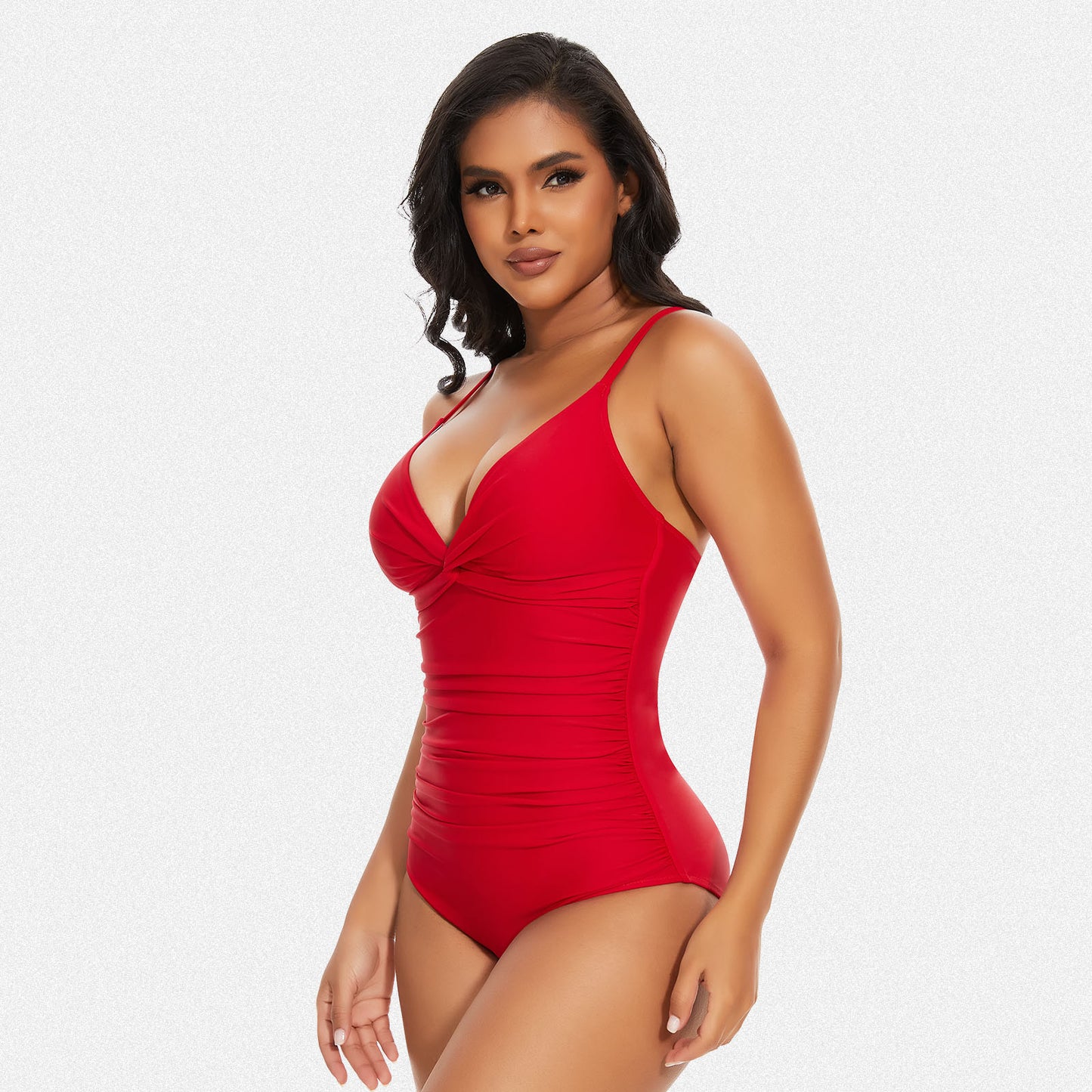 Shaperin Tummy Control One Piece Cross Back Slimming Swimsuit