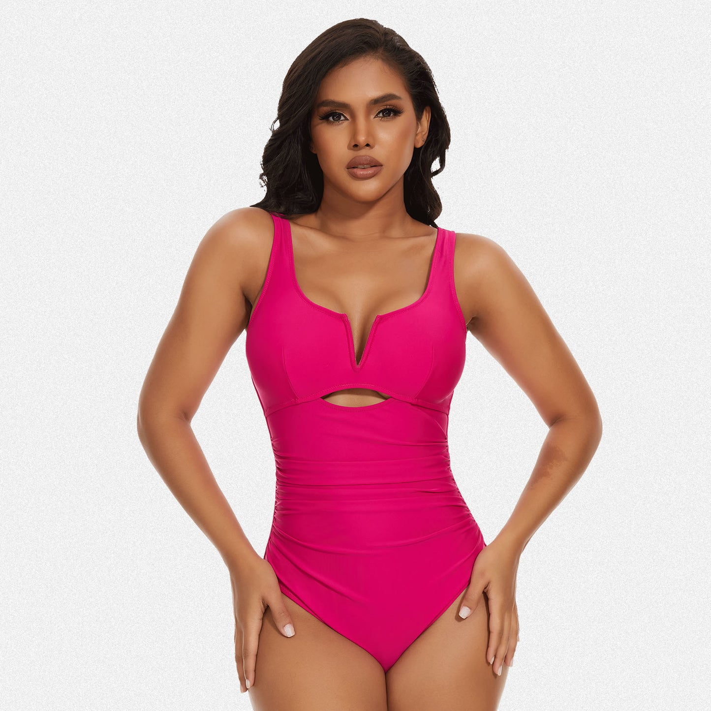 Shaperin Tummy Control One Piece Sexy Cutout Swimsuit