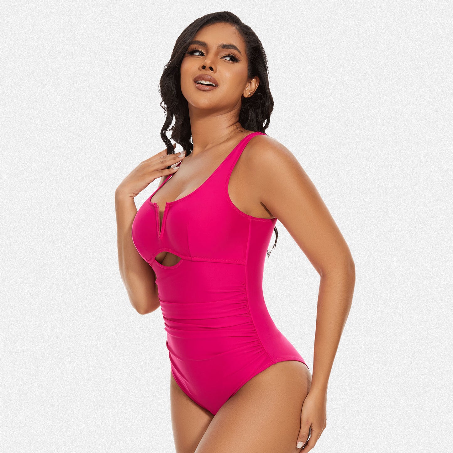 Shaperin Tummy Control One Piece Sexy Cutout Swimsuit