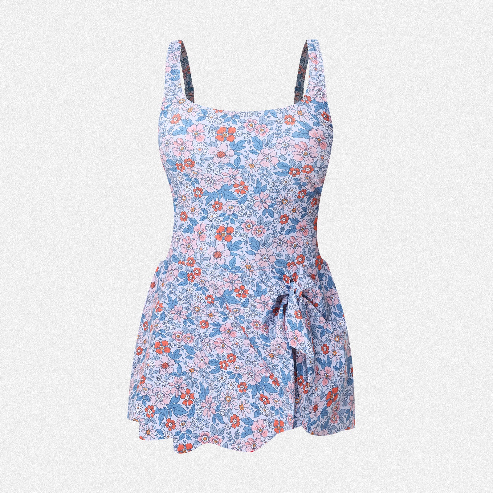Shaperin One Piece Tummy Control Costume Dresses Printed Swimwear