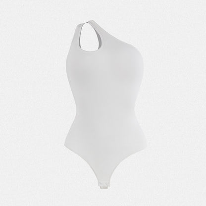 Shaperin One Shoulder Sleeveless Going Out Bodysuits Tops