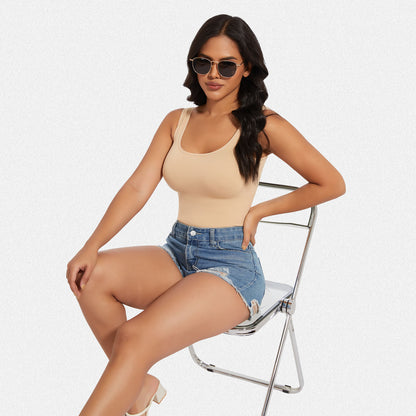 Shaperin Round Neck Tank Top Bodysuits