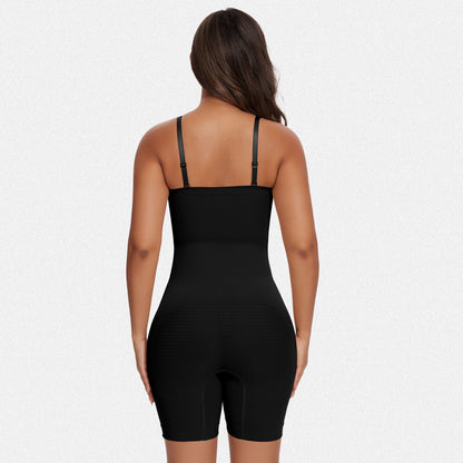 Shaperin Seamless Mid Thigh Strapless Shapewear Bodysuit