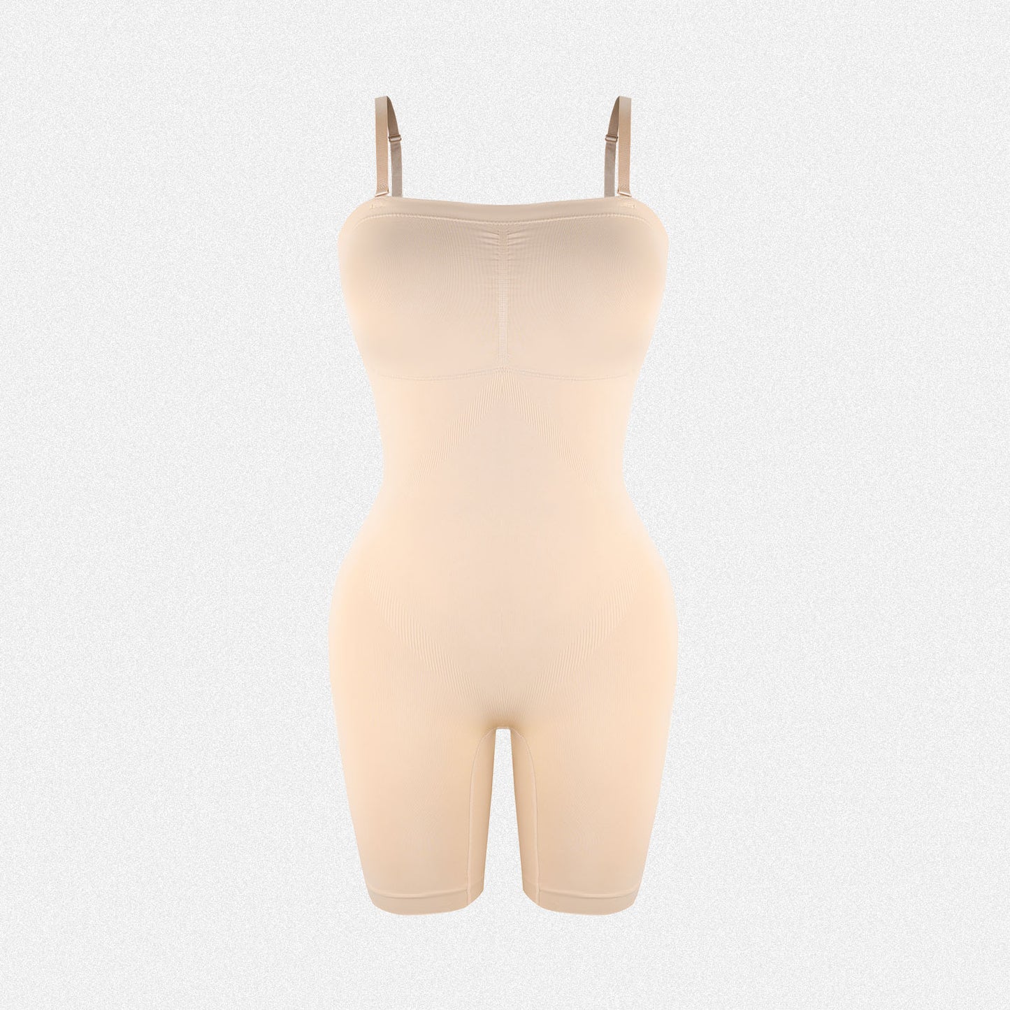 Shaperin Seamless Mid Thigh Strapless Shapewear Bodysuit