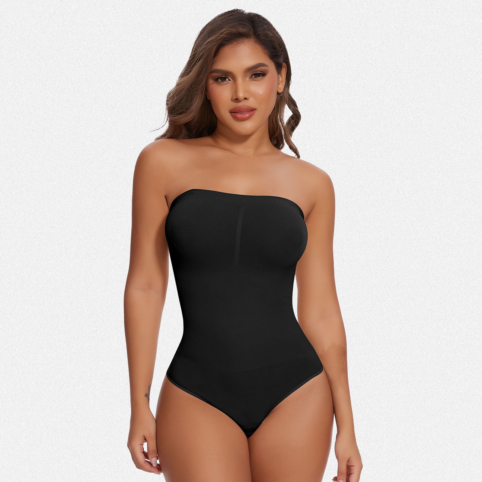Shaperin Strapless Shapewear Bodysuit with Tummy Control Nude / S