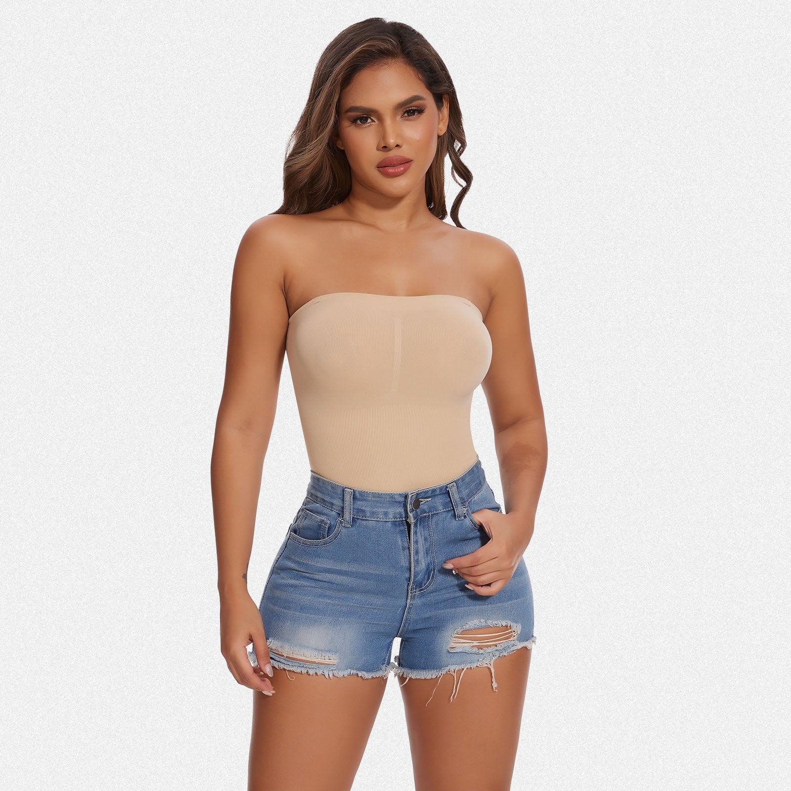 Shaperin Seamless Strapless Shapewear Bodysuit