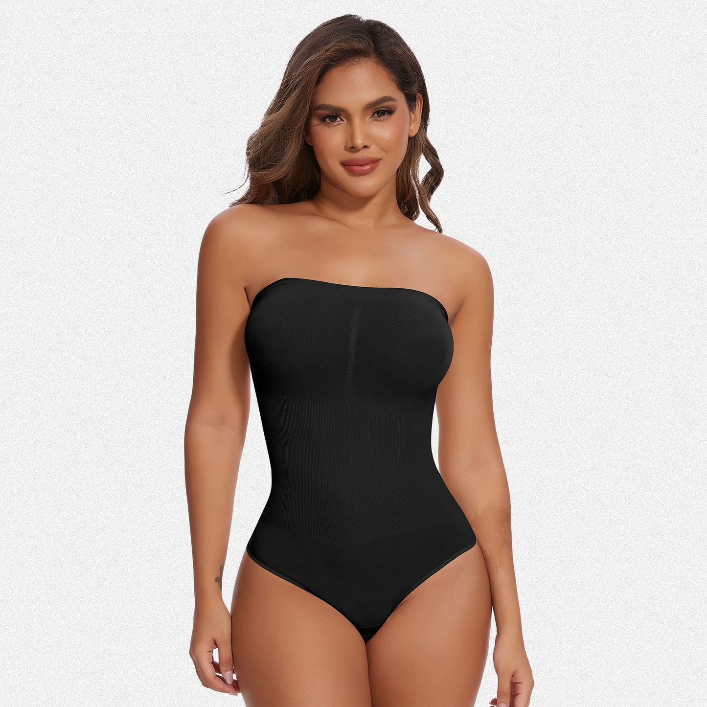 Shaperin Seamless Strapless Shapewear Bodysuit Thong